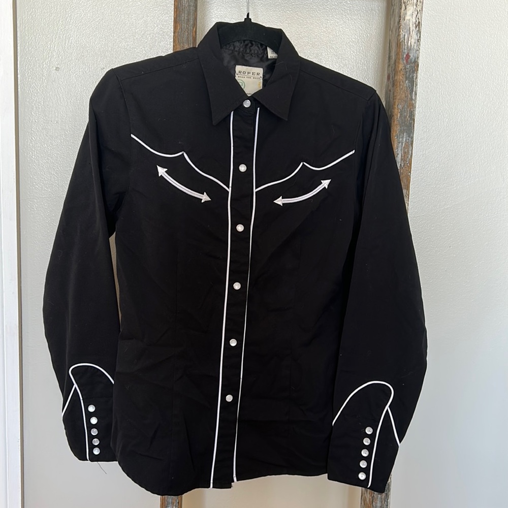 Women’s Roper American Flag Longhorn Shirt